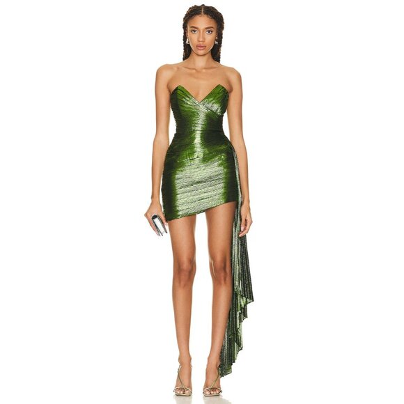 Retrofete Dresses & Skirts - retrofete Daniele Dress in Lime Green Metallic